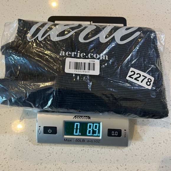 Aerie Offline Hi Rise Black Wide Ribbed Braided Trim Leggings Size Small - Picture 11 of 14